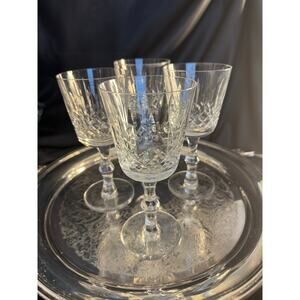 Set of 4 Crystal Wine Glasses Unbranded